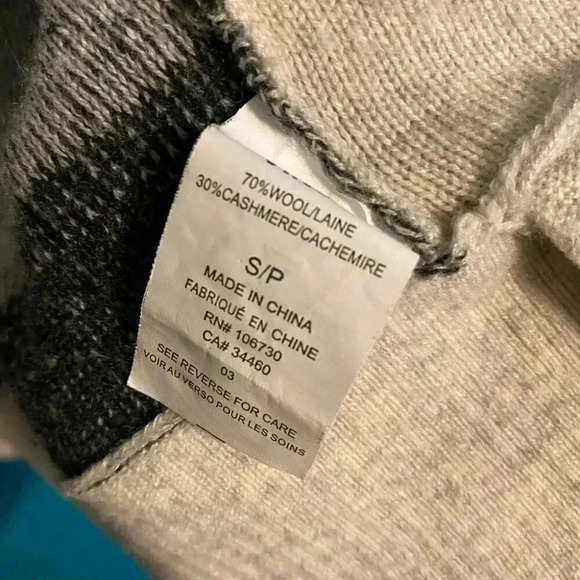 Vince Cashmere & Wool Striped Open Cardigan - Picture 5 of 6